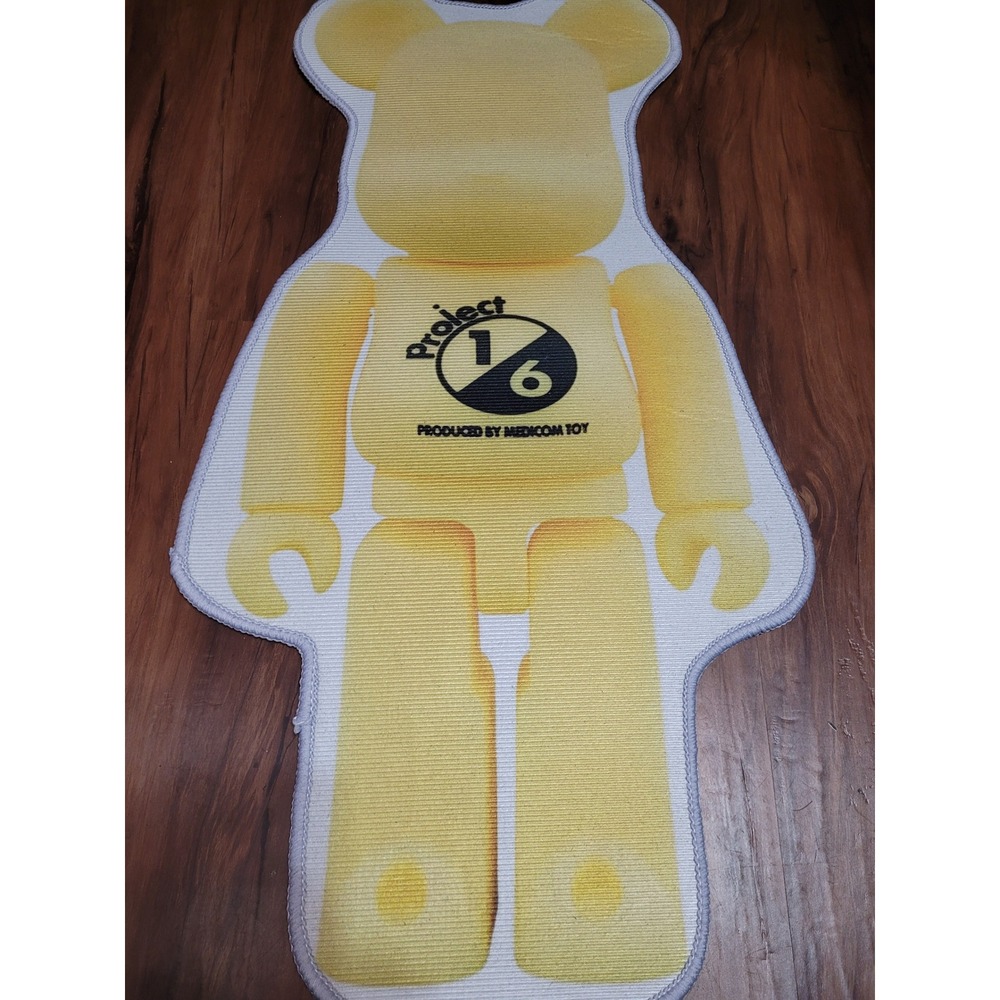 Project 1/6 Medicom Toy Bearbrick Rug Yellow Collectible Decor 31"×16"